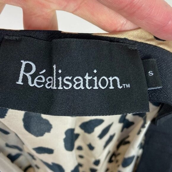 Realisation Par The Naomi Leopard Print 100% Silk Skirt Size Small 90s Slip Boho - Picture 7 of 10